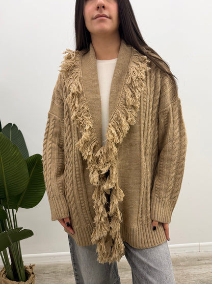 Kontatto - Cardigan Trecce Frange