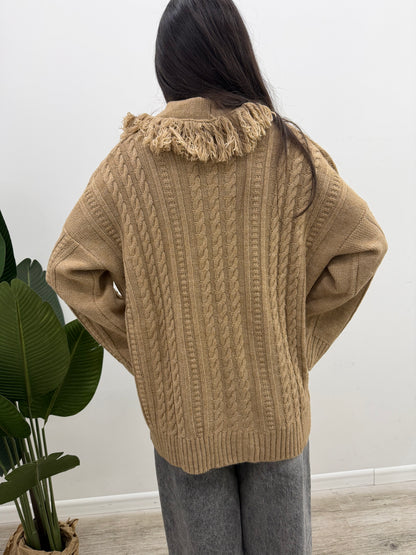 Kontatto - Cardigan Trecce Frange