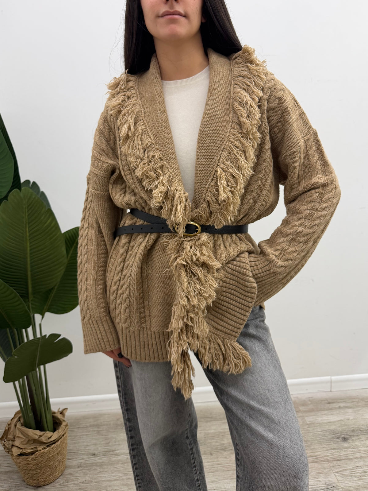 Kontatto - Cardigan Trecce Frange