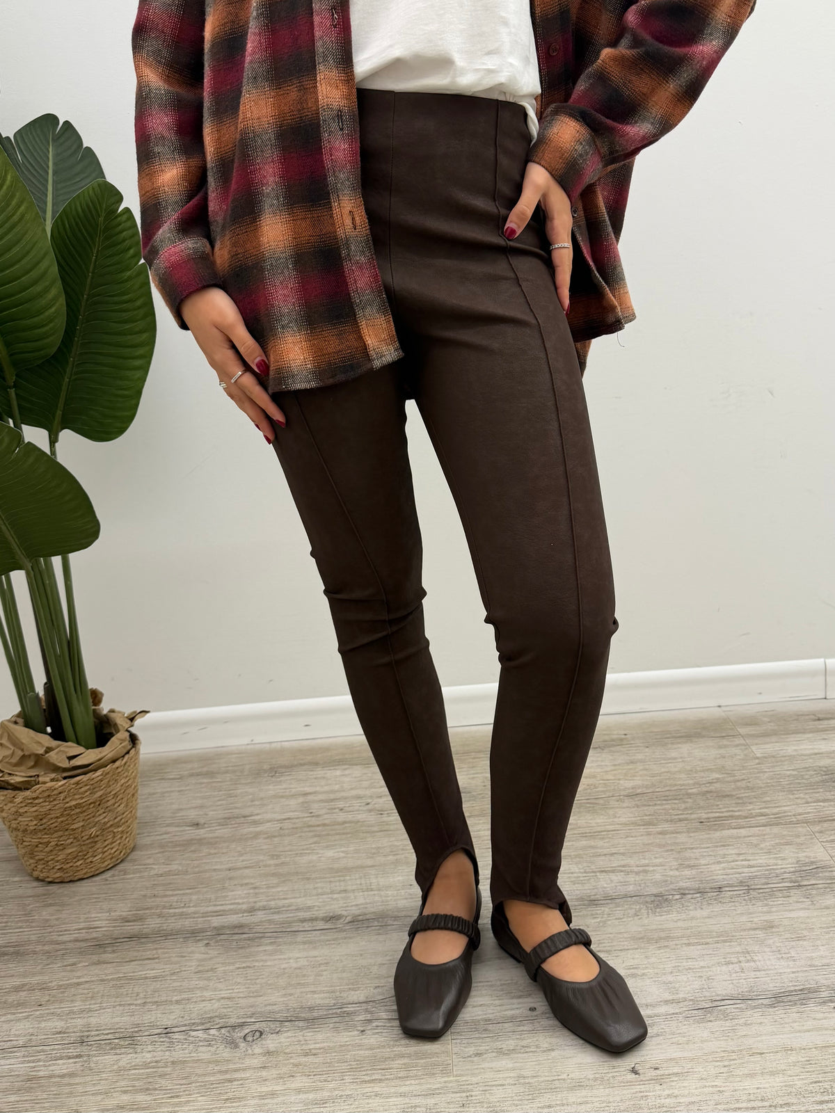 Haveone - Leggings Ghetta Ecopelle