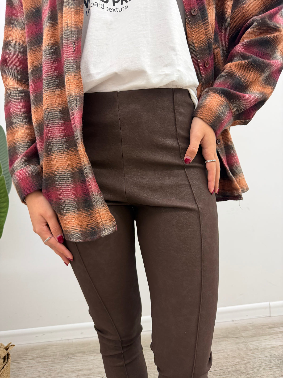 Haveone - Leggings Ghetta Ecopelle