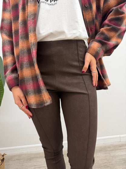 Haveone - Leggings Ghetta Ecopelle