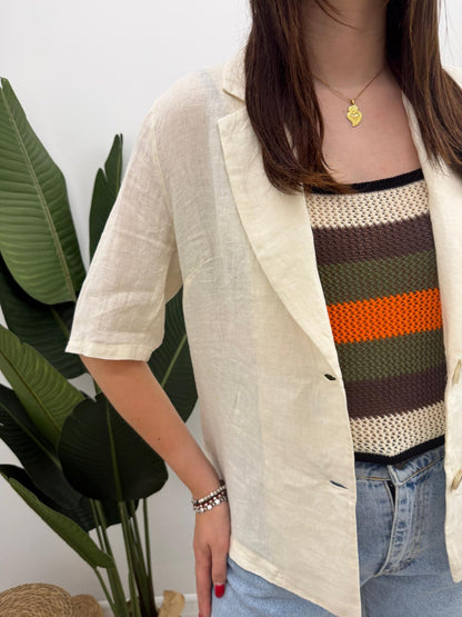 Haveone - Blazer Lino Manica Corta