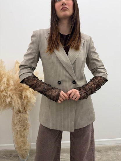 Haveone - Blazer Gessato Pizzo