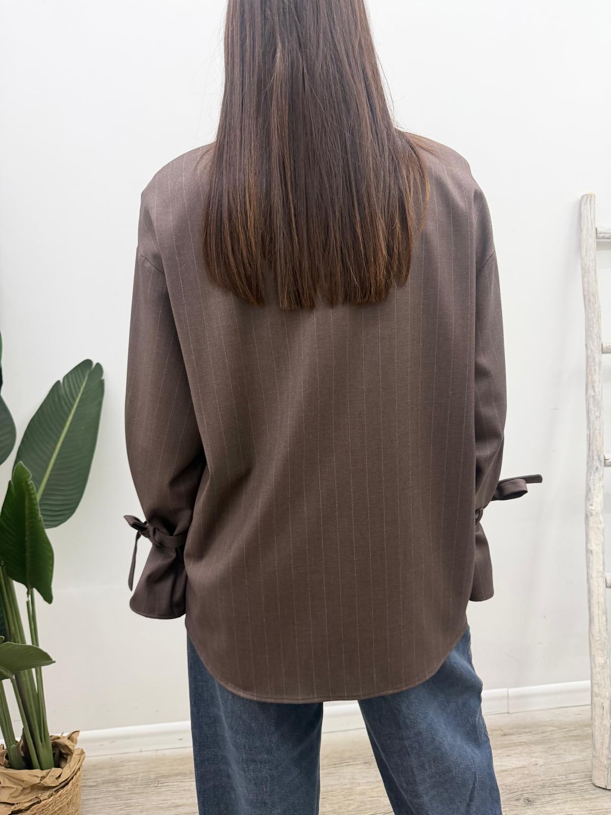 Vicolo - Camicia Gessata Tortora