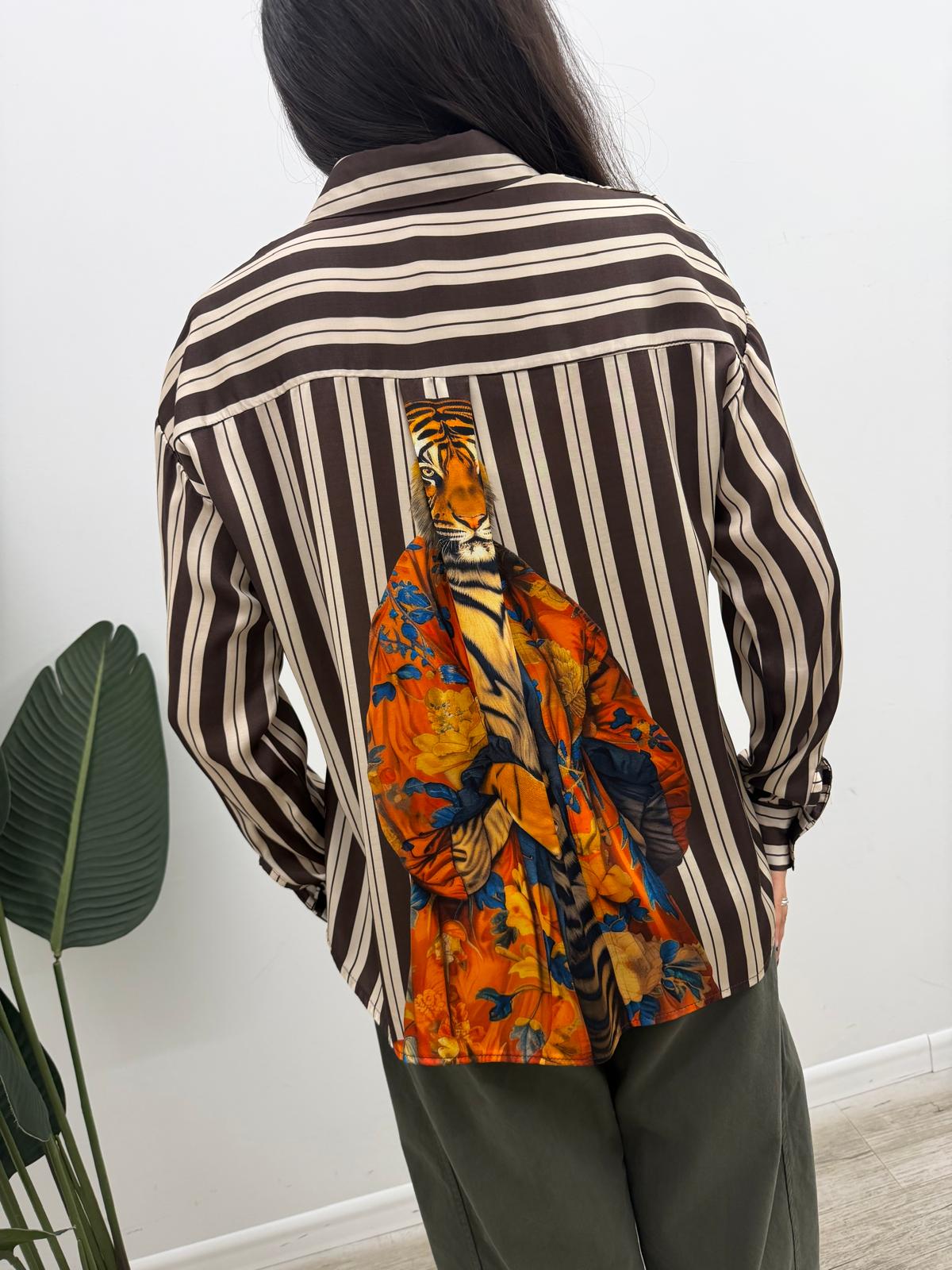 Susy Mix - Camicia Riga Tigre