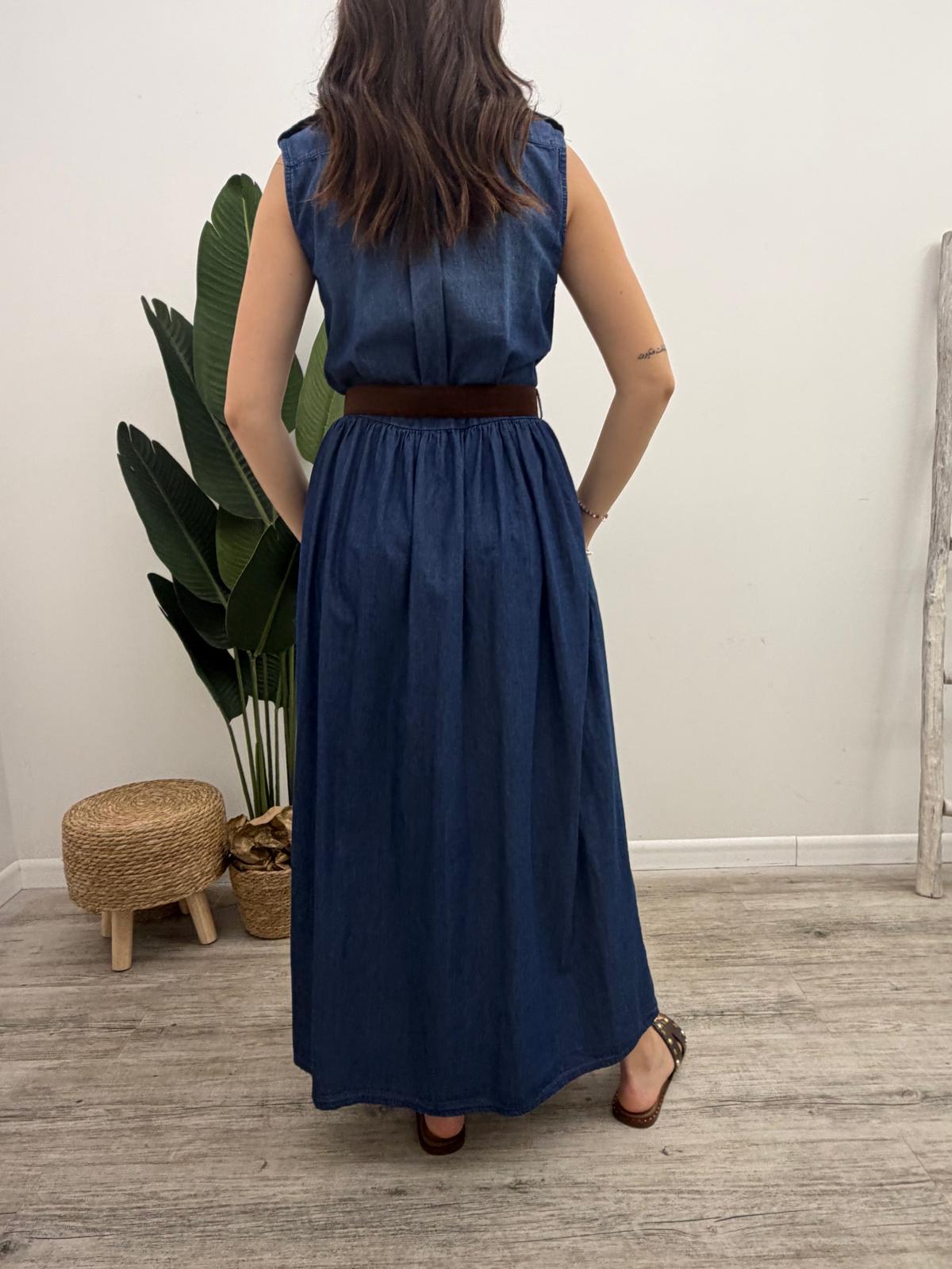 Susy Mix - Abito Chemisier Chambray