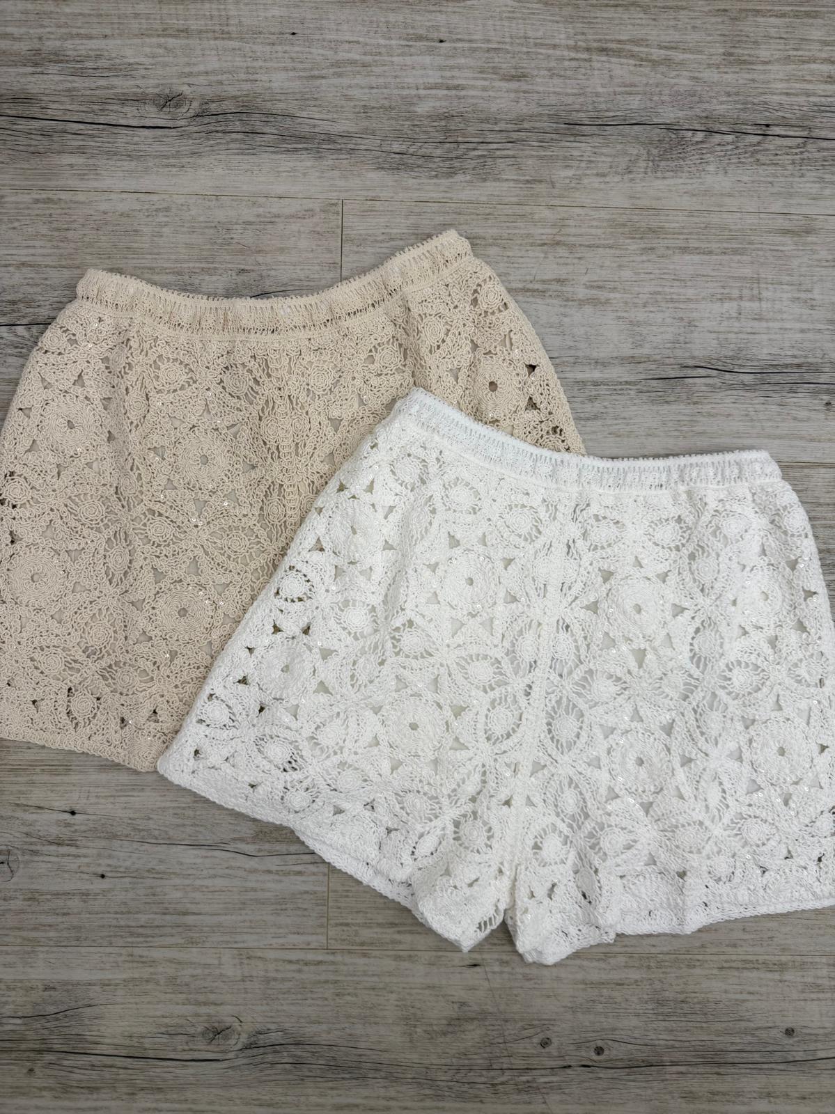 Susy Mix - Shorts Crochet Paillettes