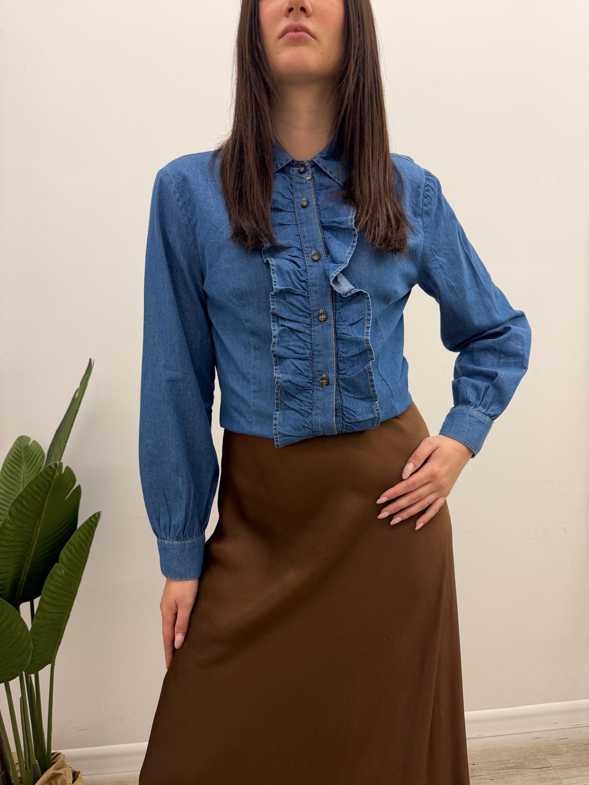 Susy Mix - Camicia Chambray Rouches