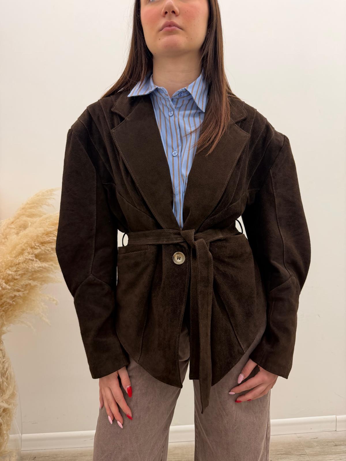 Vicolo - Giacca Suede Cintura