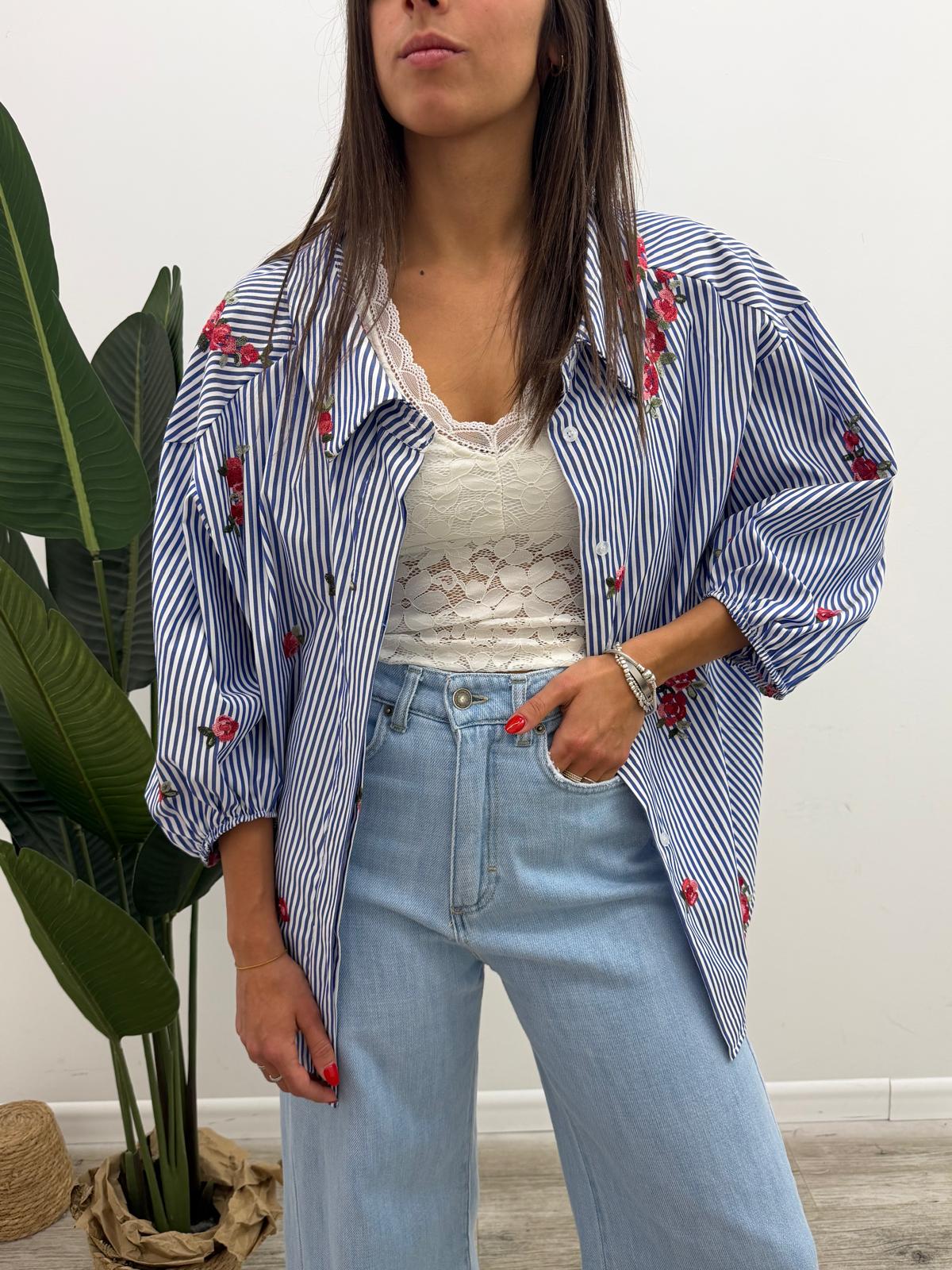 Kontatto - Camicia Righe Rose