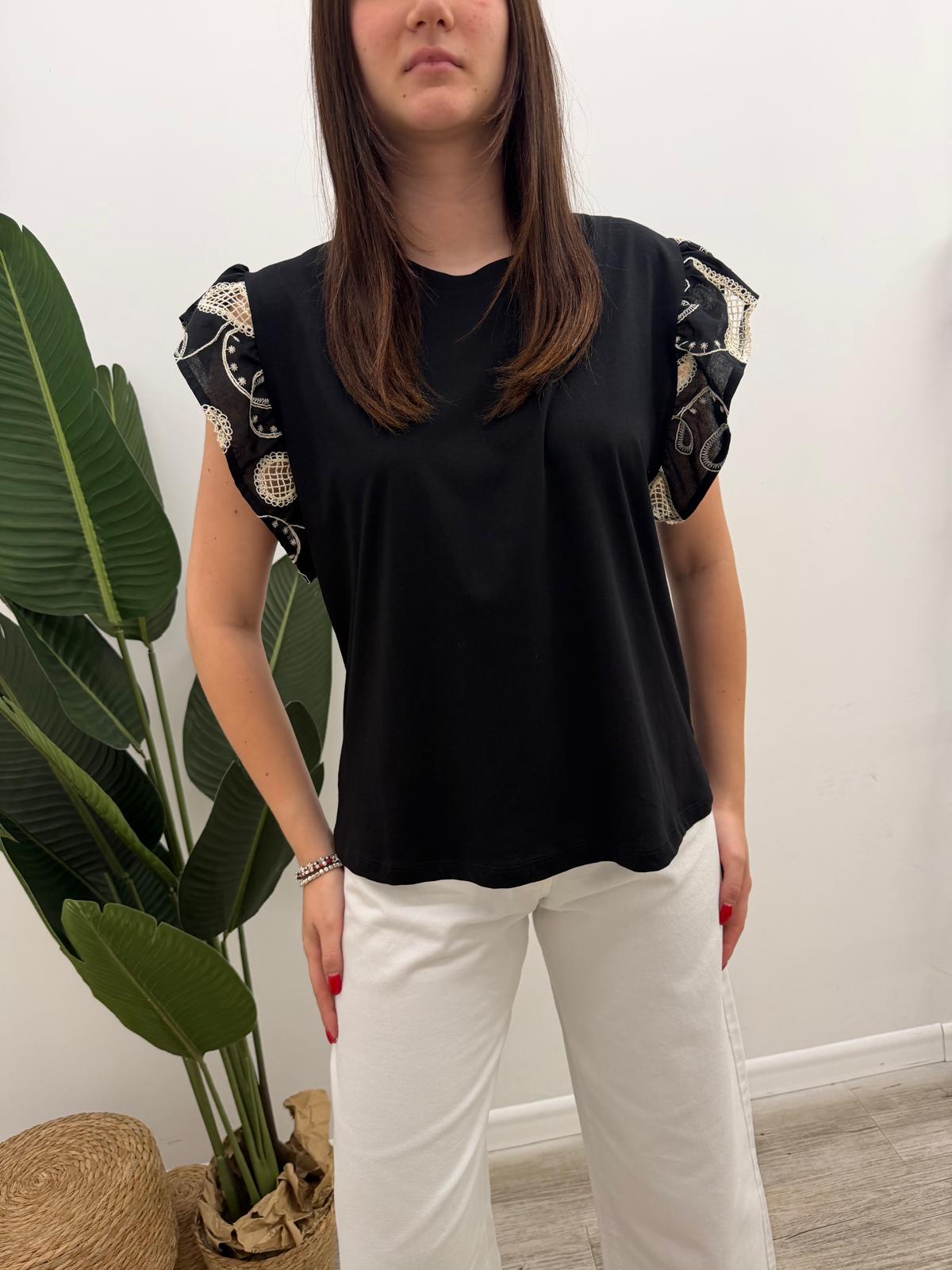 Vicolo - Tshirt Volant Ricami