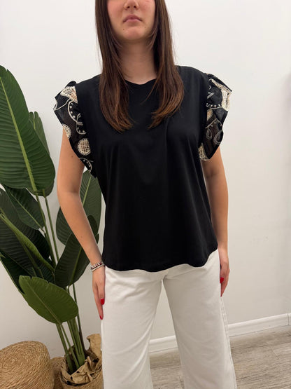 Vicolo - Tshirt Volant Ricami