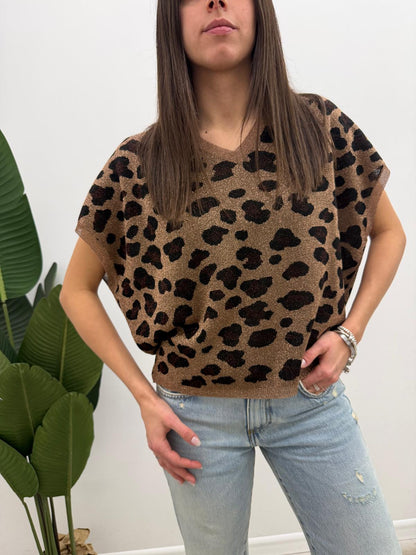 Kontatto - Gilet Maculato Lurex