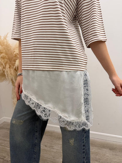 Susy Mix - Tshirt Riga Pizzo
