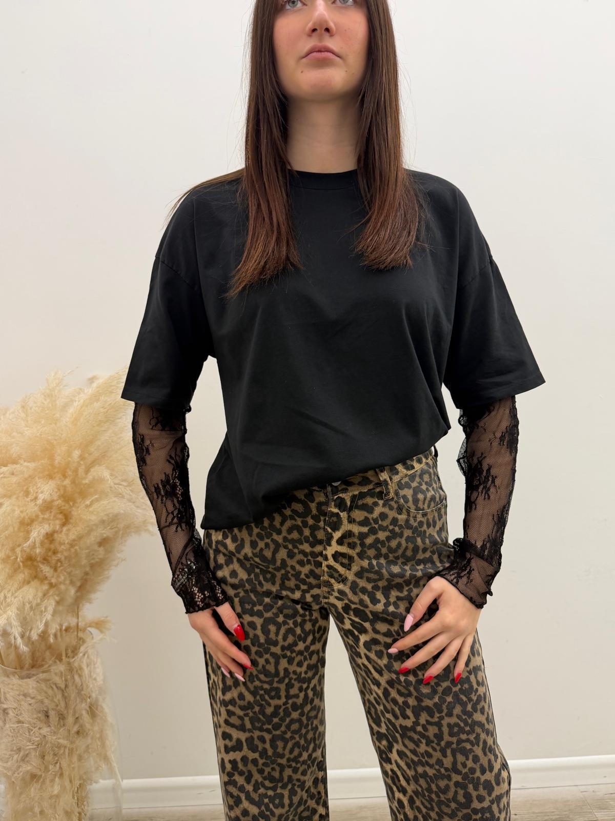 Susy Mix - Tshirt Manica Pizzo