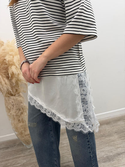 Susy Mix - Tshirt Riga Pizzo