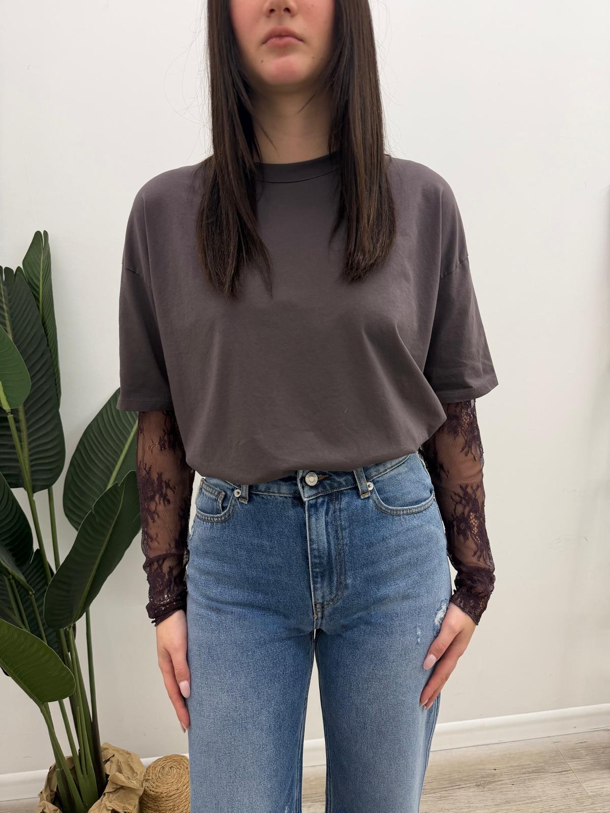 Susy Mix - Tshirt Manica Pizzo