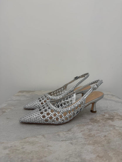 Ovyé - Slingback Intrecciate Silver