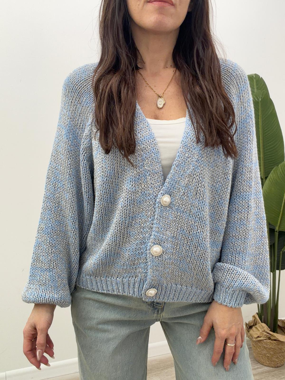 Haveone - Cardigan Gioiello Lurex
