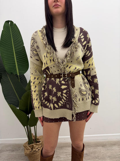 Haveone - Cardigan Paisley Frangette