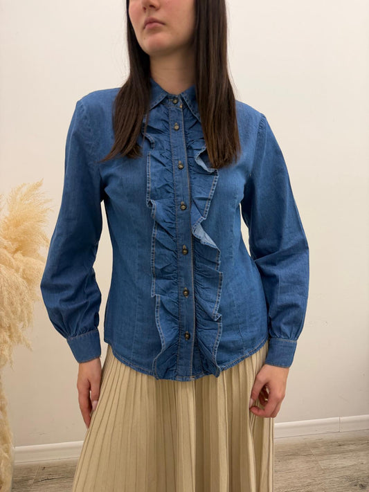 Susy Mix - Camicia Chambray Rouches