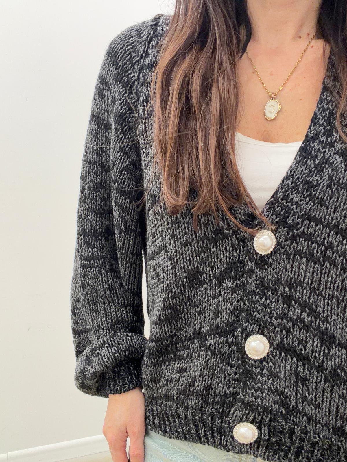 Haveone - Cardigan Gioiello Lurex
