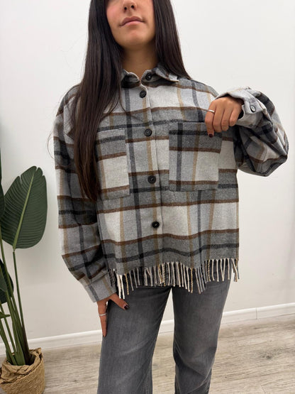 Vicolo - Camicia Quadri Frange