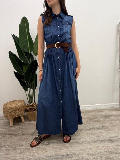 Susy Mix - Abito Chemisier Chambray