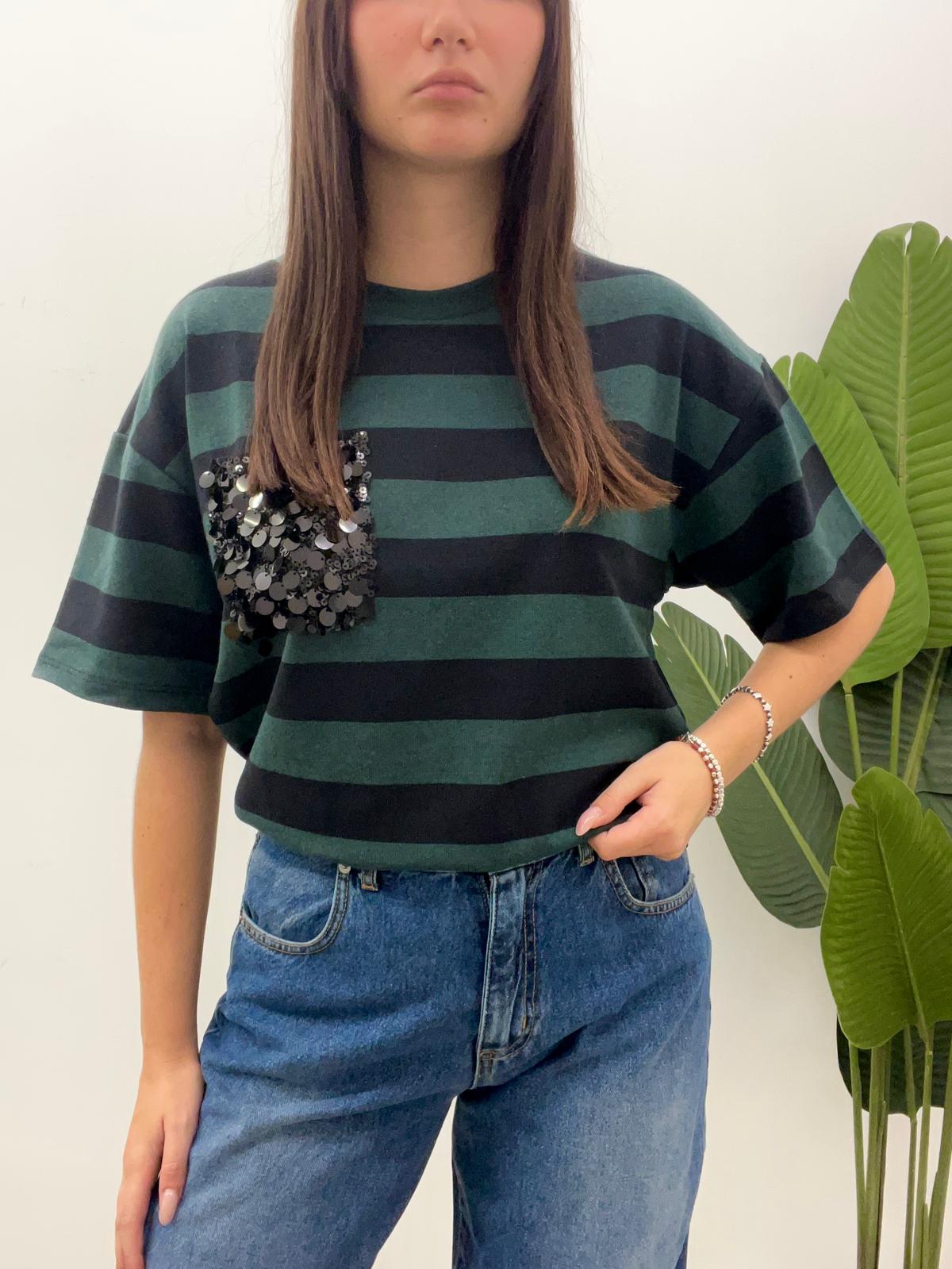 Susy Mix - Maglia Taschino Paillettes