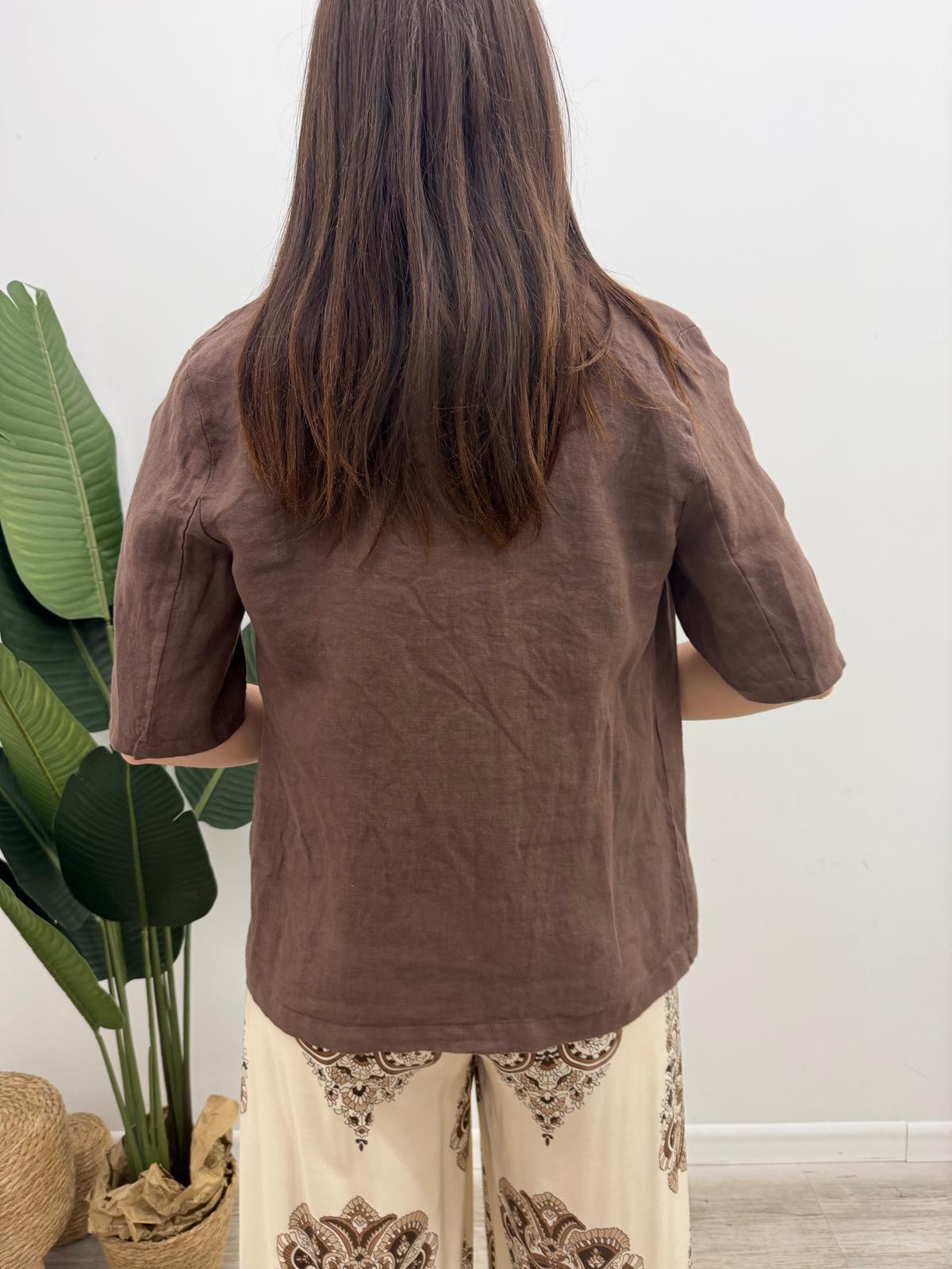 Haveone - Blazer Lino Manica Corta