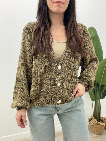 Haveone - Cardigan Gioiello Lurex