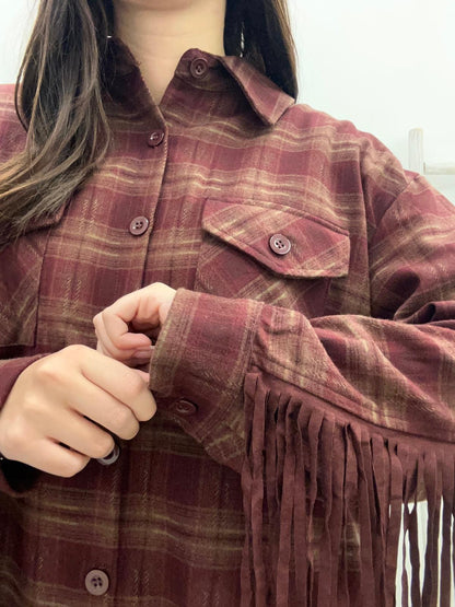 Susy Mix - Camicia Check Frange