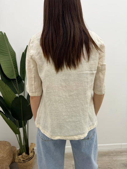 Haveone - Blazer Lino Manica Corta