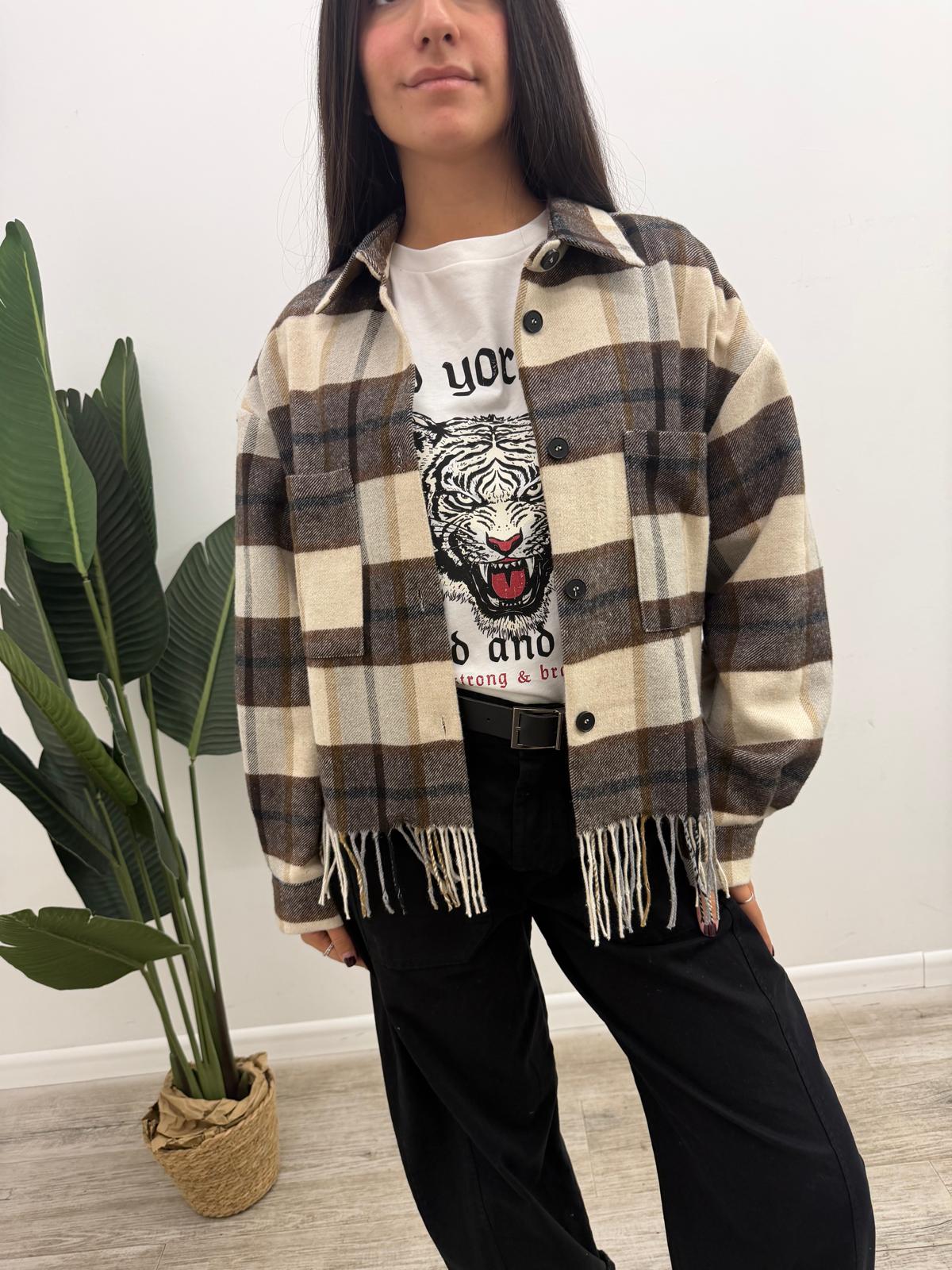 Vicolo - Camicia Quadri Frange