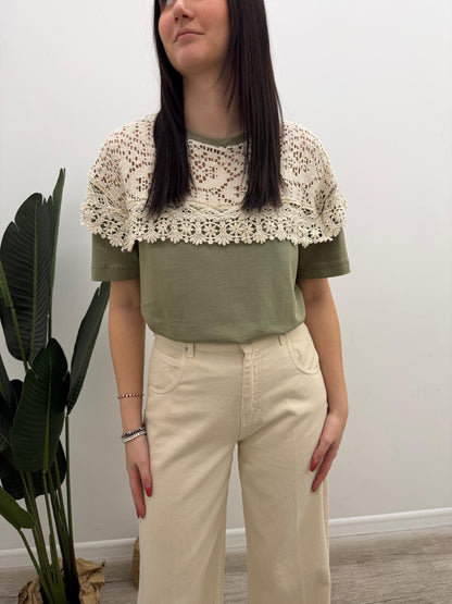 Tensione In - Tshirt Pizzo Ricamo