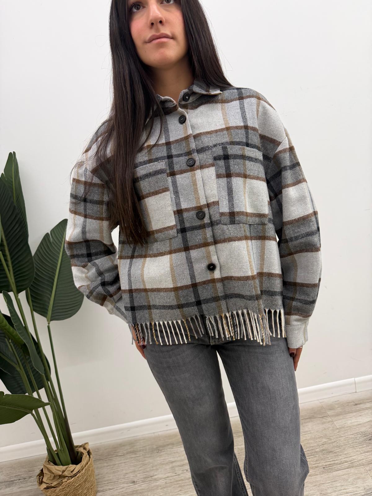Vicolo - Camicia Quadri Frange