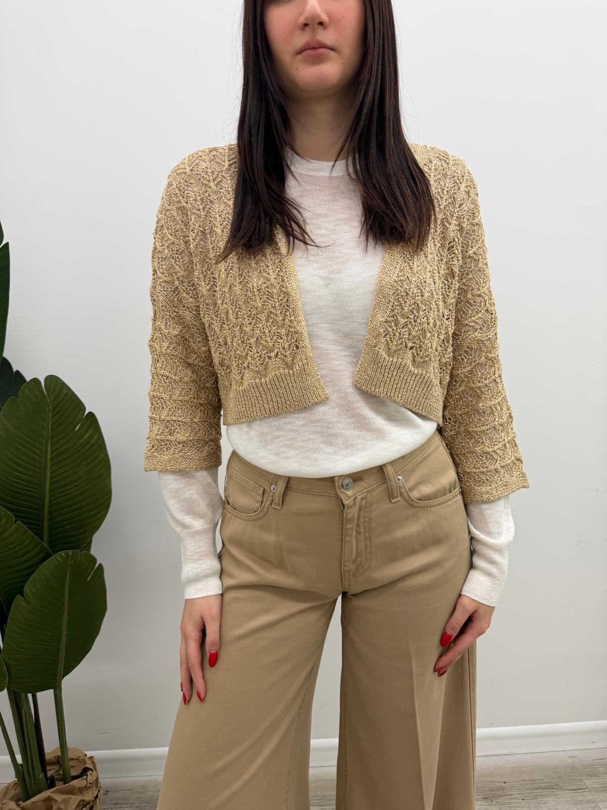 Kontatto - Cardigan Traforato Lurex