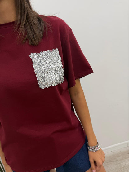Susy Mix - Tshirt Taschino Paillettes