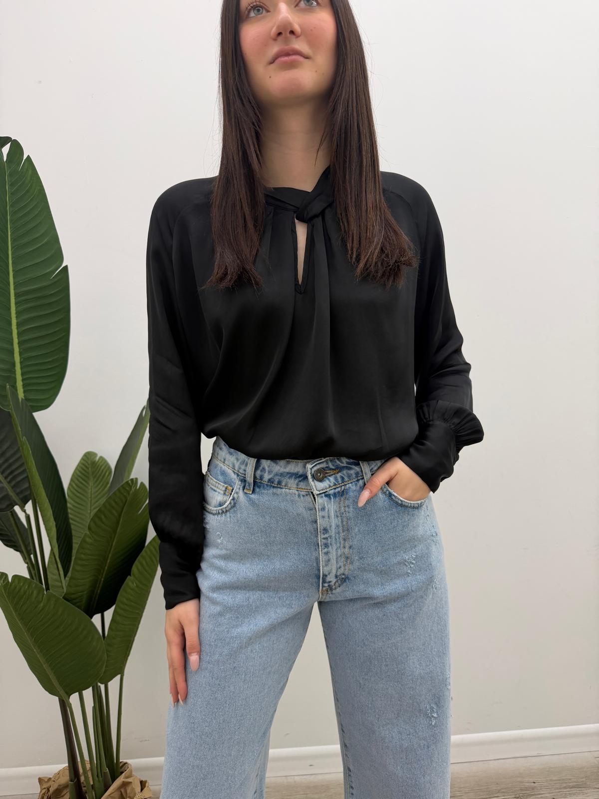 Haveone - Blusa Collo Incrocio
