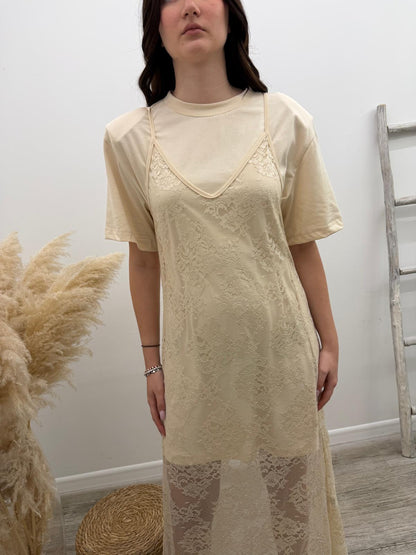 Haveone - Abito Pizzo+Tshirt