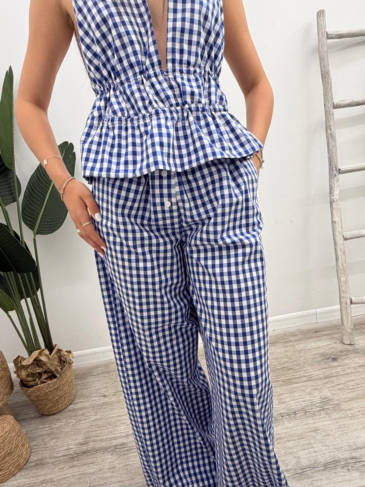 Vicolo - Pantalone Vichy Oceano
