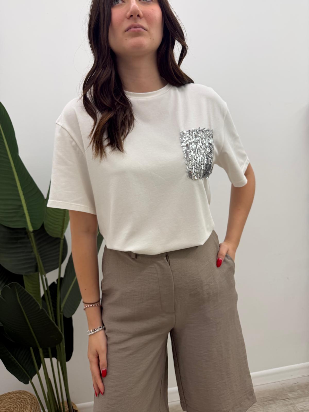 Susy Mix - Tshirt Taschino Paillettes
