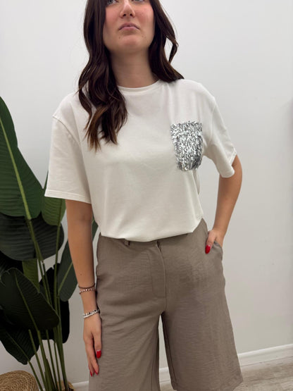 Susy Mix - Tshirt Taschino Paillettes