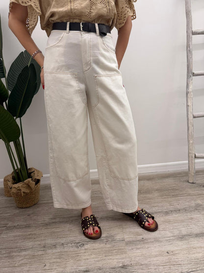 Susy Mix - Pantalone Worker White