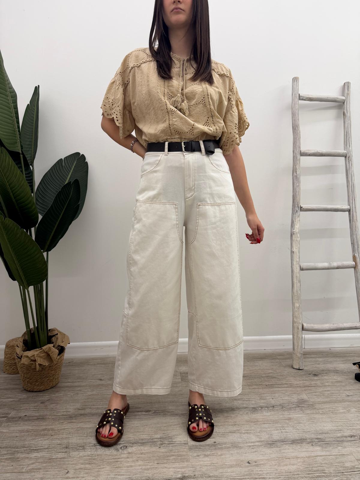 Susy Mix - Pantalone Worker White