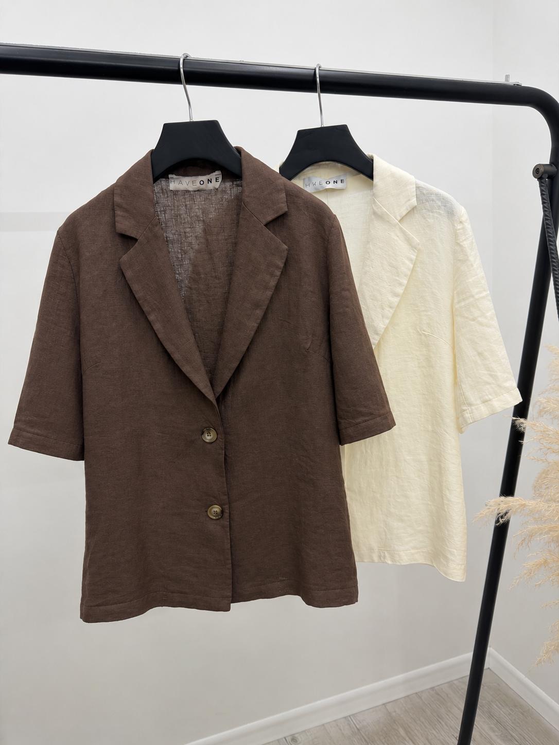 Haveone - Blazer Lino Manica Corta