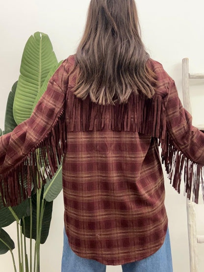 Susy Mix - Camicia Check Frange