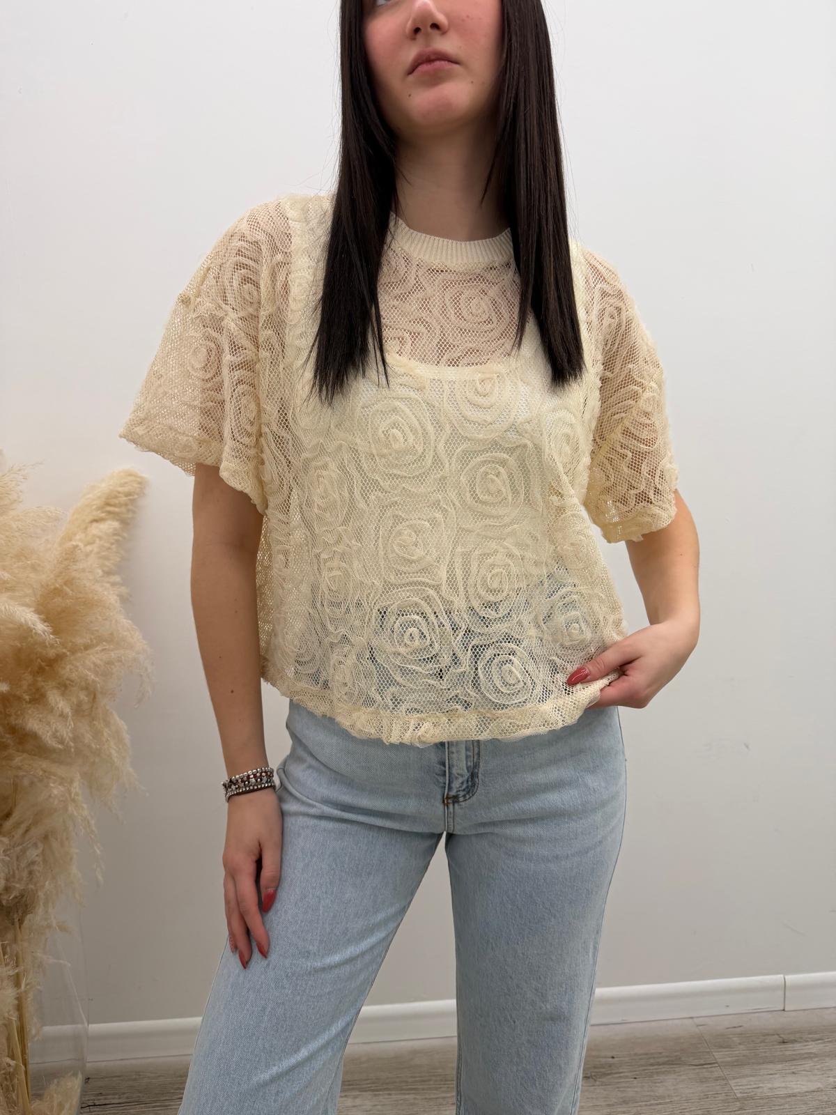 Haveone - Blusa Pizzo Motivi