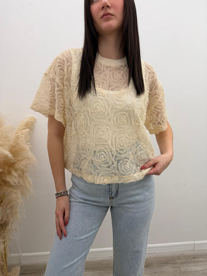 Haveone - Blusa Pizzo Motivi